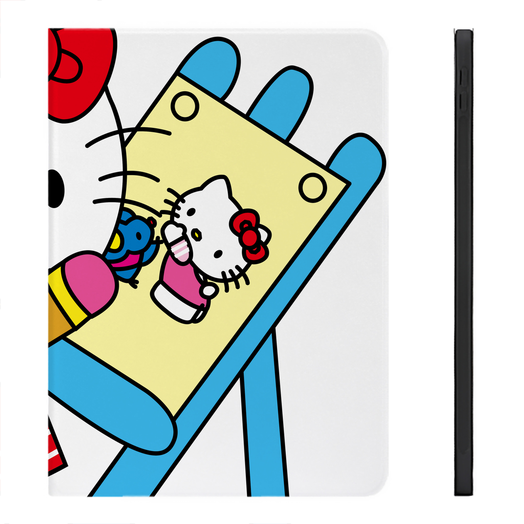 （画像用） Hello Kitty ハローキティ IPadケース ペンホルダー付き ブックスタイルデザイン